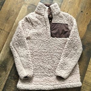 3/$15 Pink Pineapple Sherpa Fleece Pullover